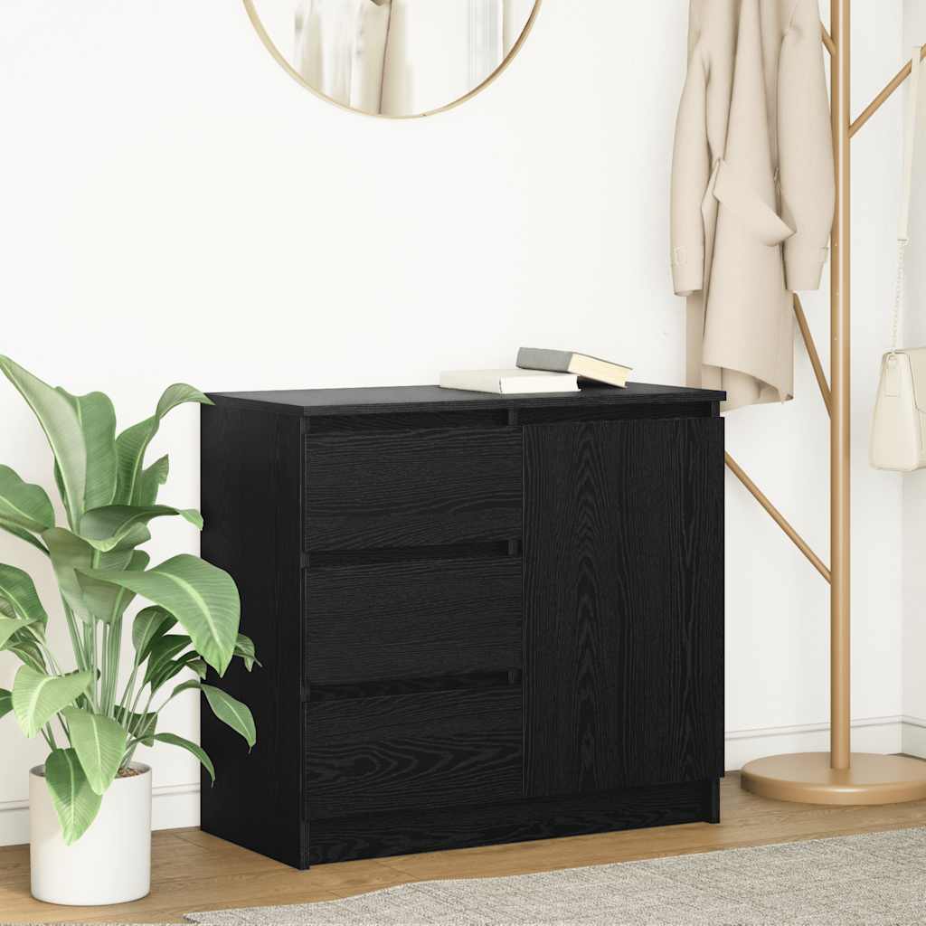 Skjenk Svart Eik med skuff 71x35x65 cm