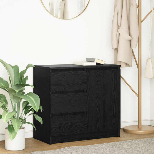 Skjenk Svart Eik med skuff 71x35x65 cm