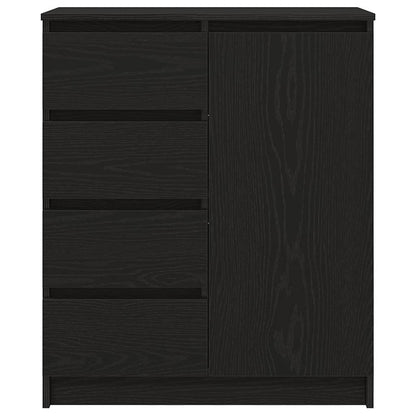 Skjenk Svart Eik med skuffer 71x35x84 cm