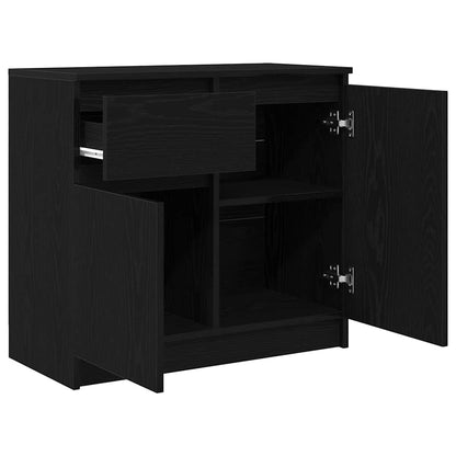 Skjenk Svart Eik med skuff 71x35x65 cm