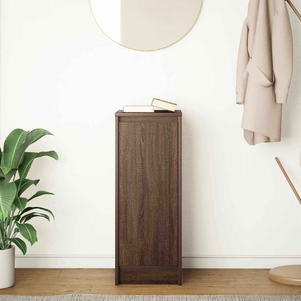 Skjenk brun eik 29,5x34x76 cm konstruert tre