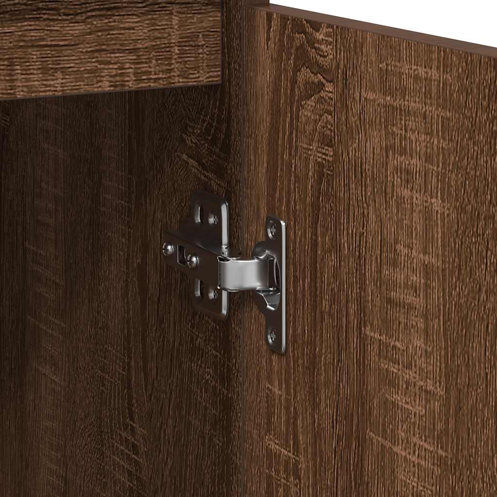 Skjenk brun eik 29,5x34x76 cm konstruert tre