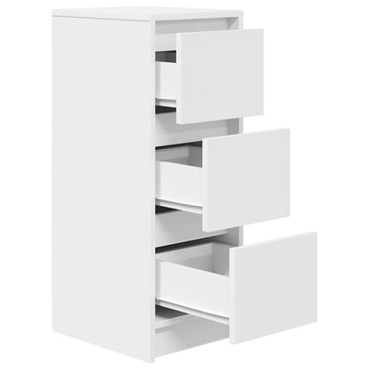 Skjenk hvit 29,5x34x76 cm konstruert tre