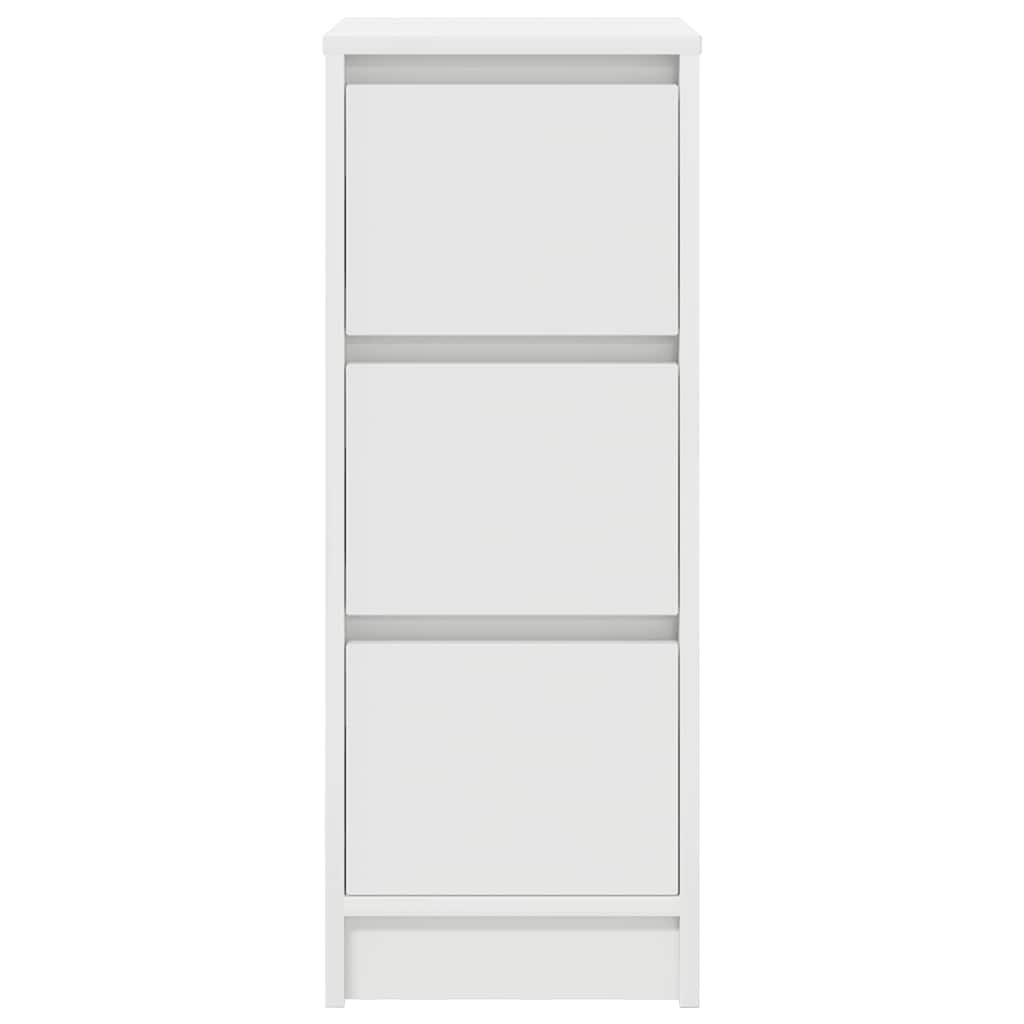 Skjenk hvit 29,5x34x76 cm konstruert tre