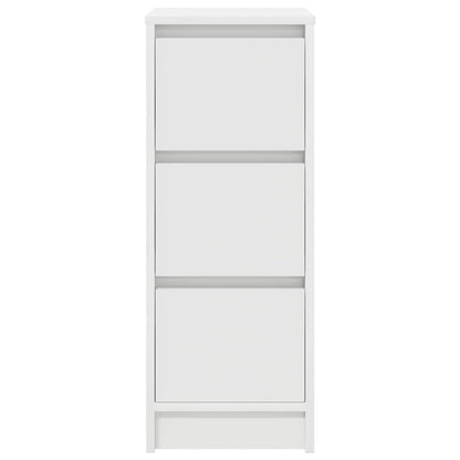 Skjenk hvit 29,5x34x76 cm konstruert tre