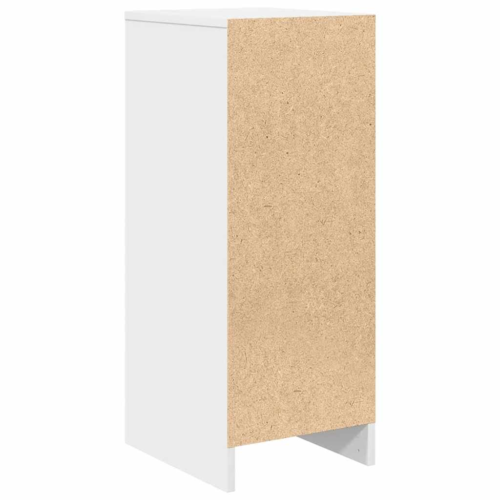 Skjenk hvit 29,5x34x76 cm konstruert tre