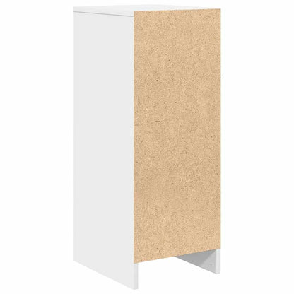Skjenk hvit 29,5x34x76 cm konstruert tre
