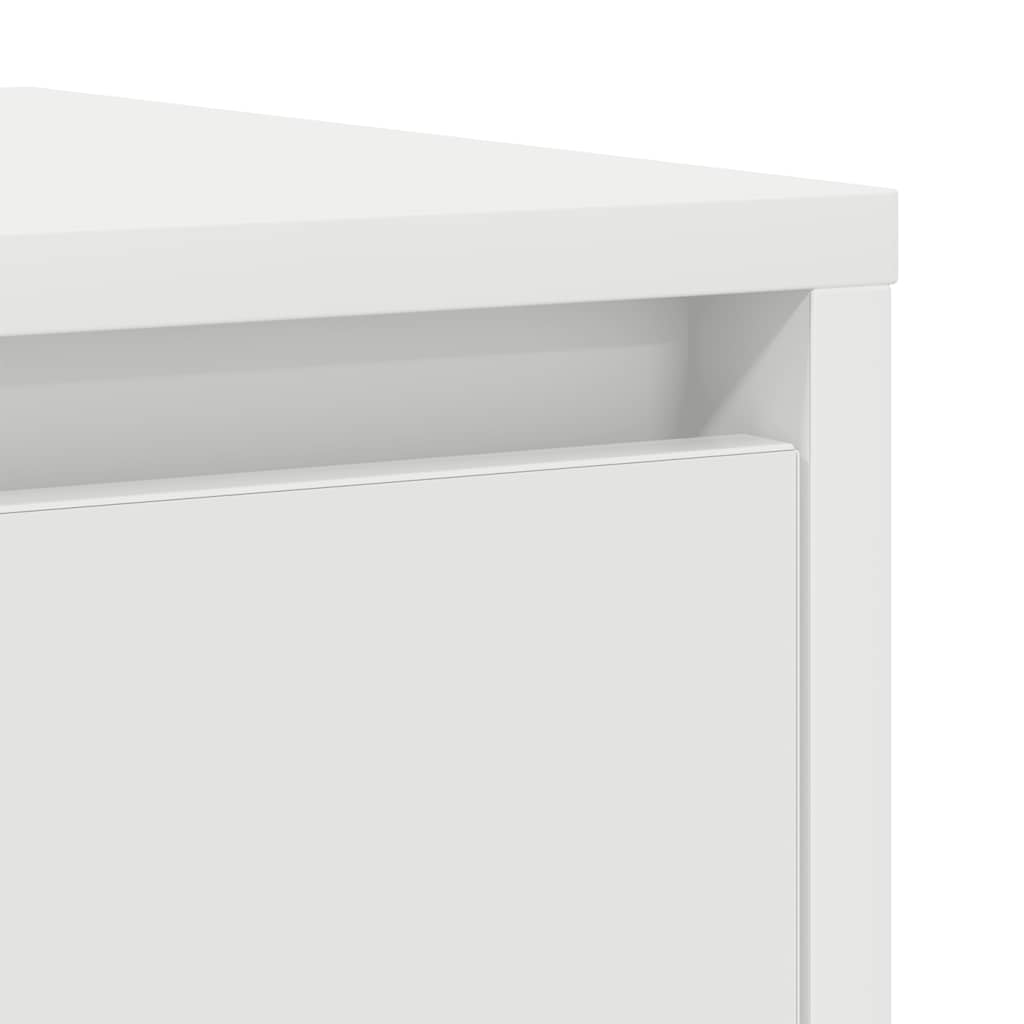 Skjenk hvit 29,5x34x76 cm konstruert tre
