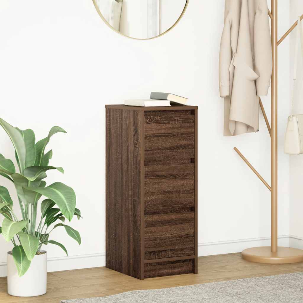 Skjenk brun eik 29,5x34x76 cm konstruert tre