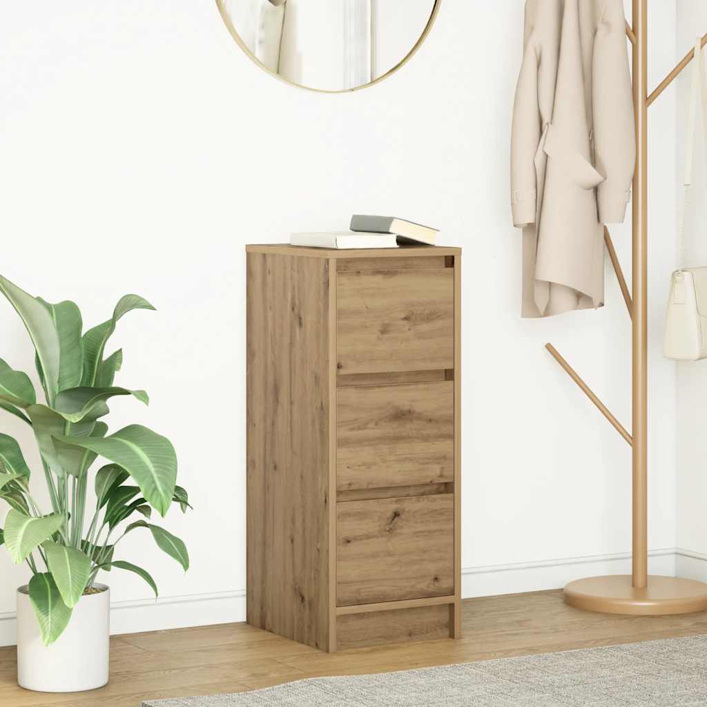 Skjenk artisan eik 29,5x34x76 cm konstruert tre