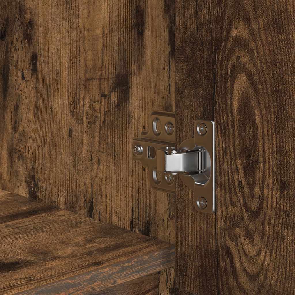 Skap Røkt Eik med skuff 55,5x34x119,5 cm