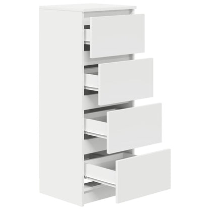 Skjenk hvit 37,5x35x99 cm konstruert tre