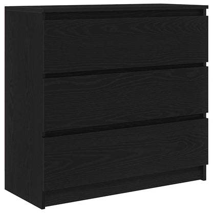 Skjenk Svart Eik 80x35x76 cm
