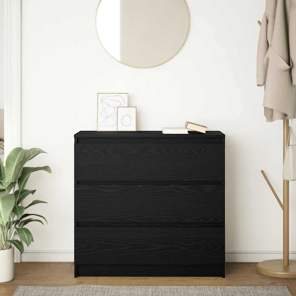 Skjenk Svart Eik 80x35x76 cm
