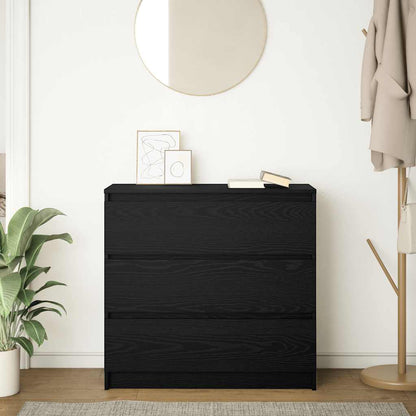 Skjenk Svart Eik 80x35x76 cm