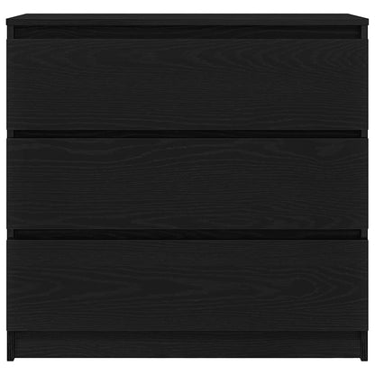 Skjenk Svart Eik 80x35x76 cm