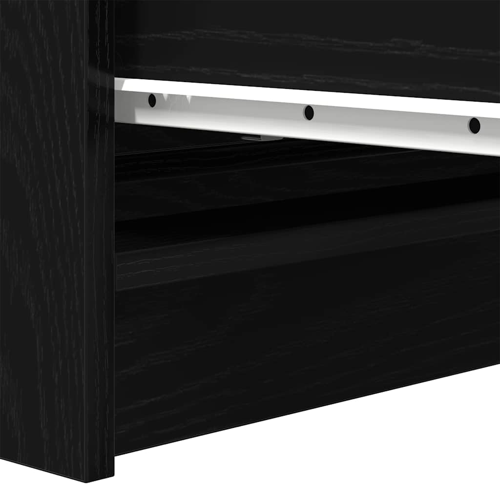 Skjenk Svart Eik 80x35x76 cm