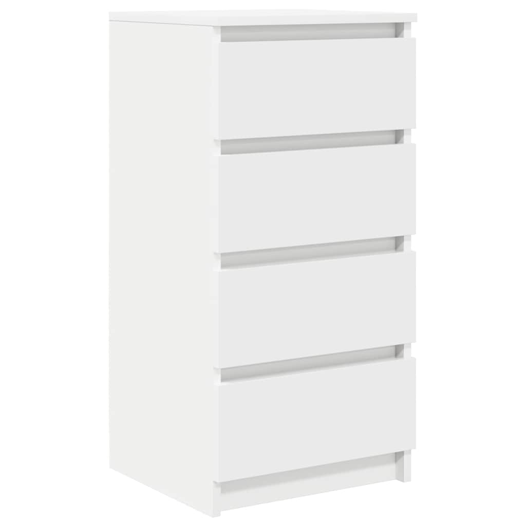 Skjenk hvit 37,5x35x76 cm konstruert tre