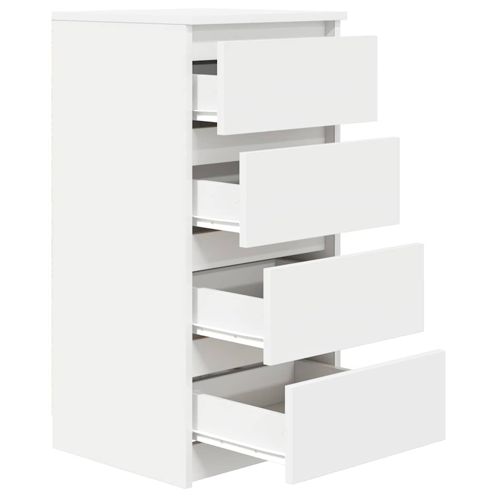 Skjenk hvit 37,5x35x76 cm konstruert tre