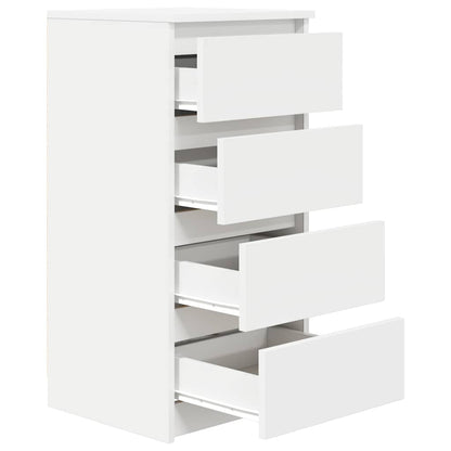 Skjenk hvit 37,5x35x76 cm konstruert tre