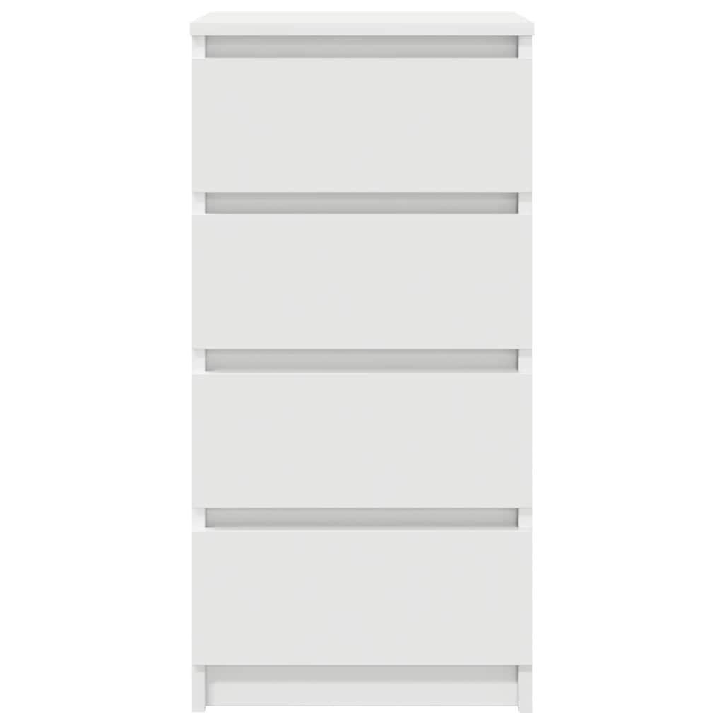 Skjenk hvit 37,5x35x76 cm konstruert tre
