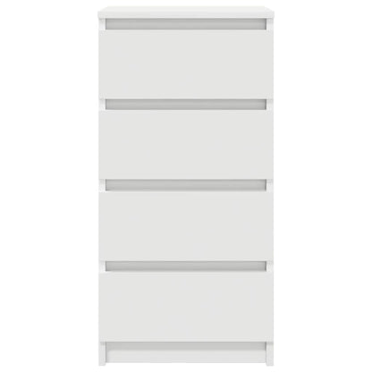 Skjenk hvit 37,5x35x76 cm konstruert tre