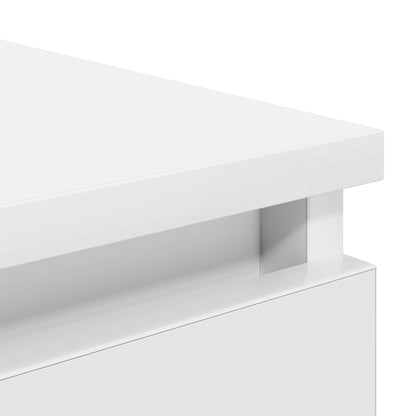 Skjenk hvit 37,5x35x76 cm konstruert tre