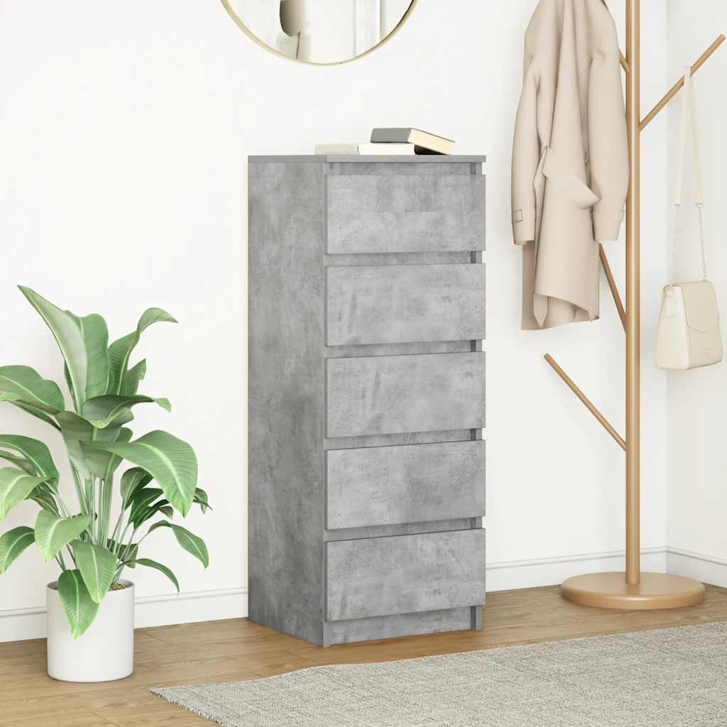 Skjenk Betonggrå med skuffer 37,5x35x99 cm