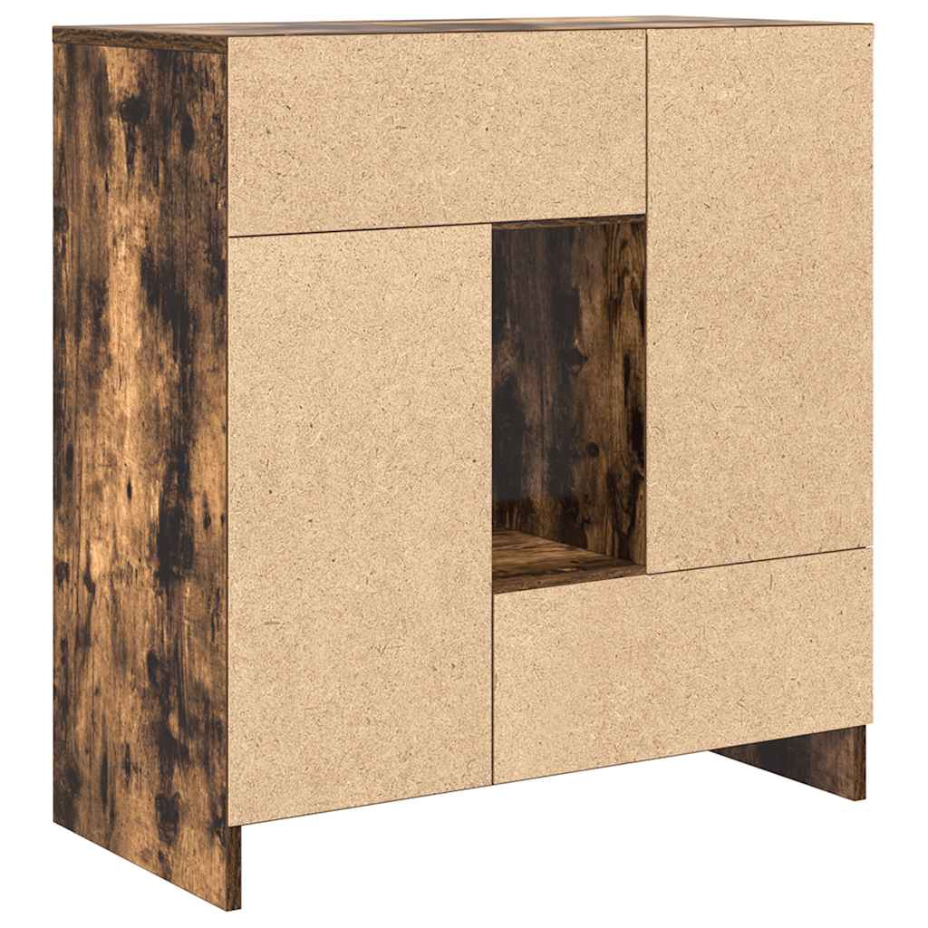 Skjenk Røkt Eik med skuffer og dører 70,5x34x74,5 cm