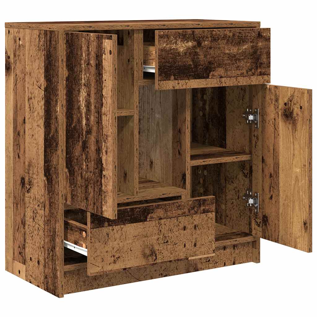 Skjenk Gammelt Tre med skuffer og dører 70,5x34x74,5 cm