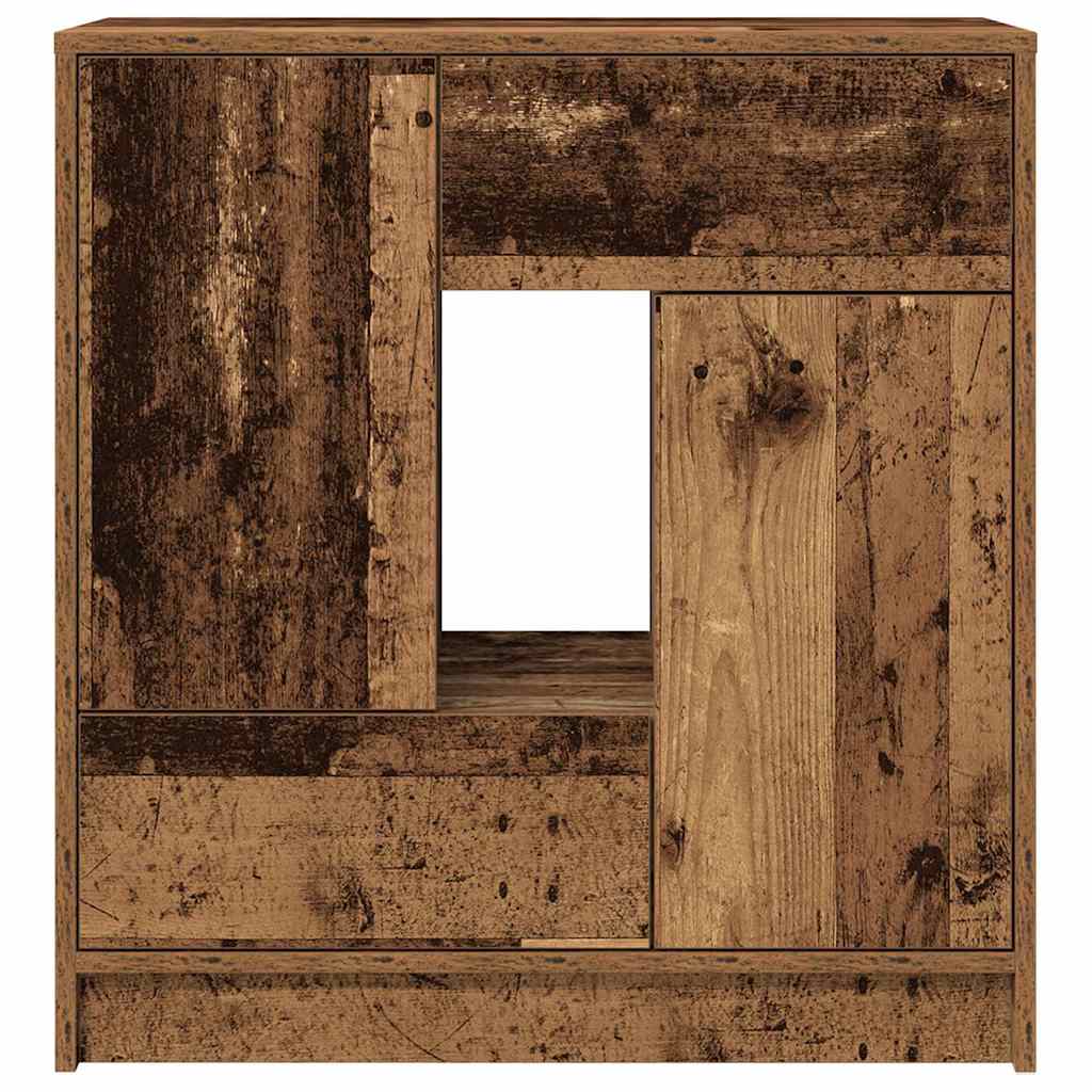 Skjenk Gammelt Tre med skuffer og dører 70,5x34x74,5 cm