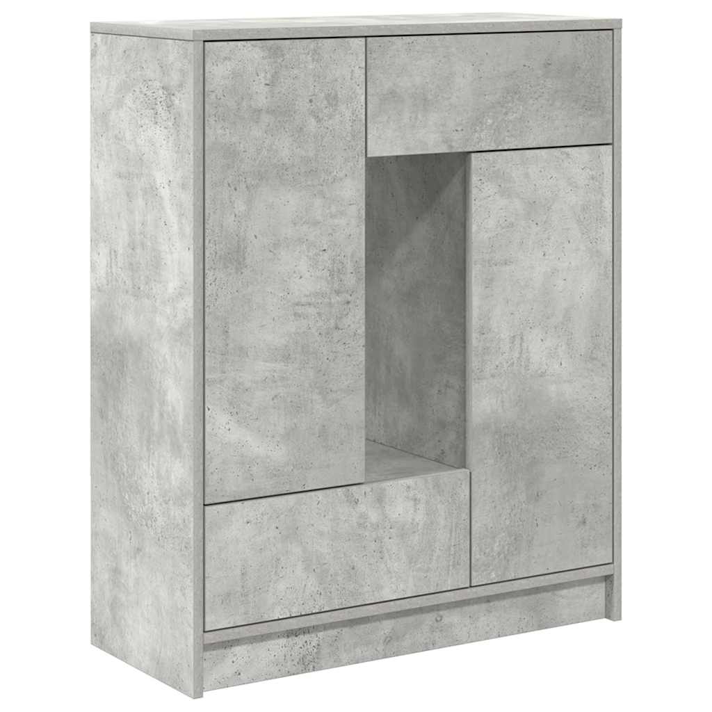 Skjenk Betonggrå med skuffer og dører 73x31x90 cm