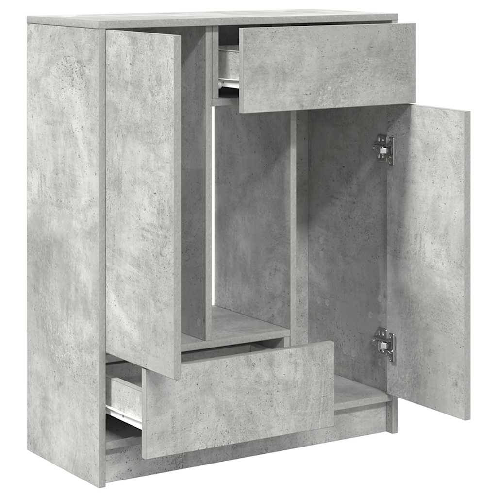 Skjenk Betonggrå med skuffer og dører 73x31x90 cm