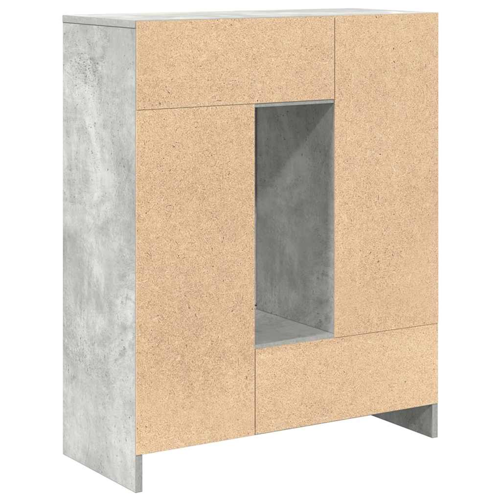 Skjenk Betonggrå med skuffer og dører 73x31x90 cm