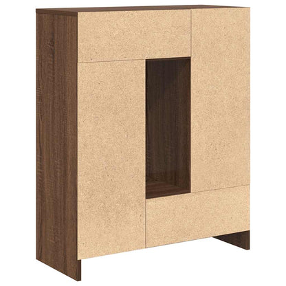 Skjenk Brun Eik med skuffer og dører 73x31x90 cm
