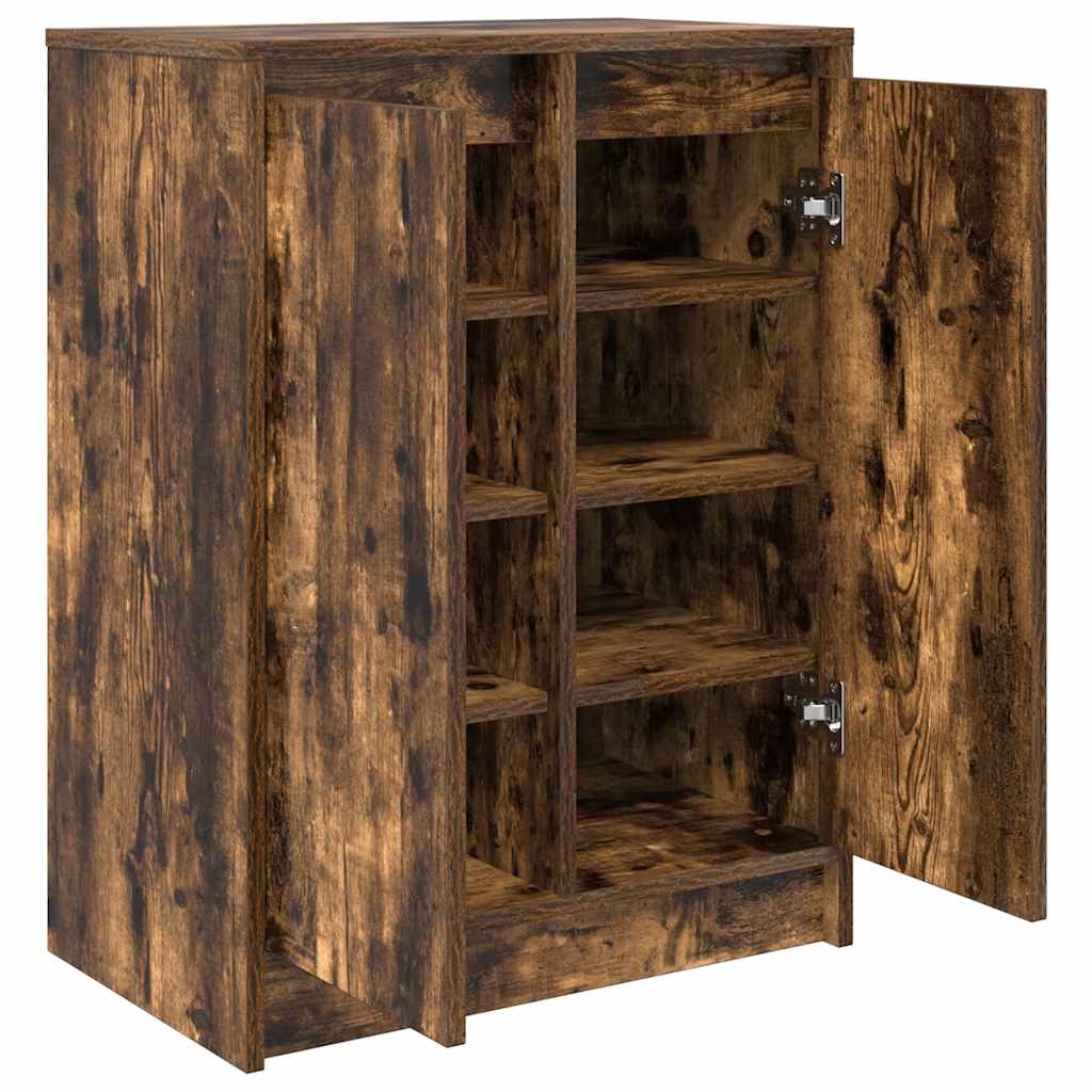 Skoskap Skohylle Skobenk Røkt Eik 57x34x76 cm