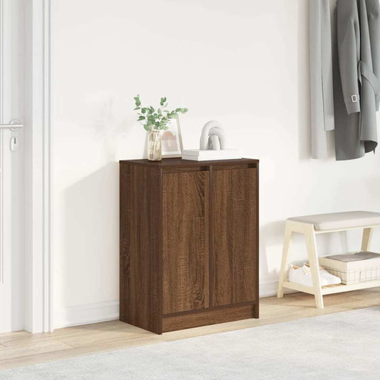 Skoskap Skohylle Skobenk Brun Eik 57x34x76 cm
