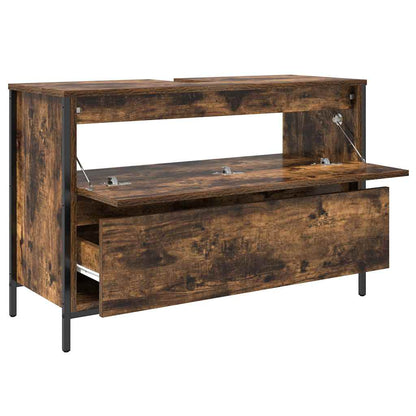 Servantskap Røkt Eik med skuffer 90x34,5x60 cm