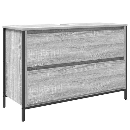 Servantskap Grå Eik med skuffer 90x34,5x60 cm