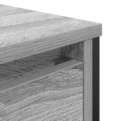 Servantskap Baderom med skuffer Grå Eik 60x34,5x60 cm