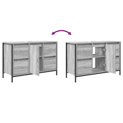 Servantskap Sonoma Grå med skuffer 90x34,5x60 cm