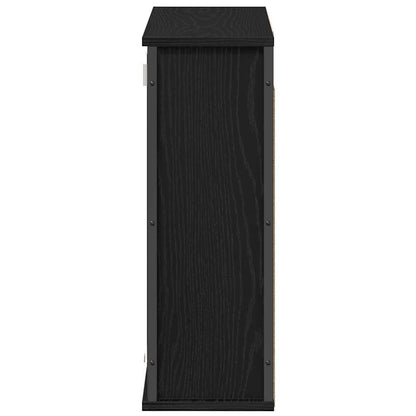 Baderomsskap veggskap med speil Svart Eik 60x21x60 cm