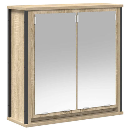 Baderomsskap veggskap med speil Sonoma Eik 60x21x60 cm