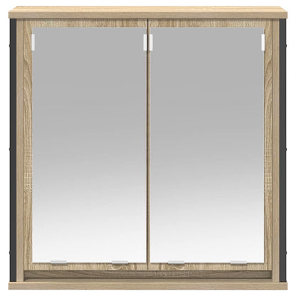 Baderomsskap veggskap med speil Sonoma Eik 60x21x60 cm