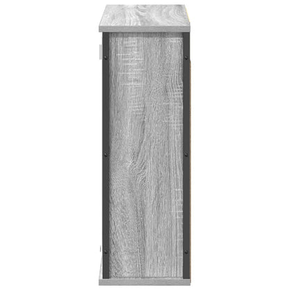 Baderomsskap veggskap med speil Grå Eik 60x21x60 cm