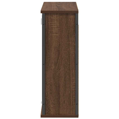Baderomsskap veggskap med speil Brun Eik 60x21x60 cm