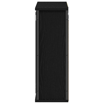 Baderomsskap veggskap med speil Svart Eik 50x21x60 cm