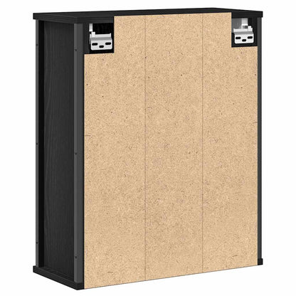 Baderomsskap veggskap med speil Svart Eik 50x21x60 cm