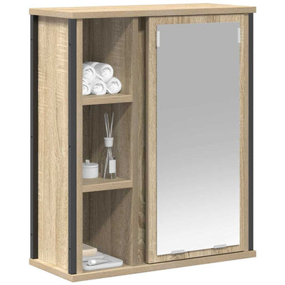Baderomsskap med speil Sonoma Eik 50x21x60 cm
