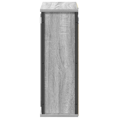 Baderomsskap veggskap med speil Grå Eik 50x21x60 cm